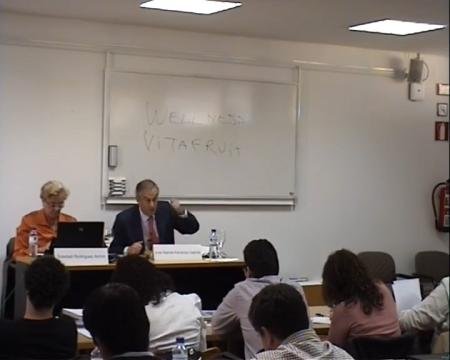 Jos&eacute; Ram&oacute;n Ferr&aacute;ndiz Gabriel, maxistrado da Sala Primeira do Tribunal Supremo. Soledad Rodr&iacute;guez Ant&oacute;n, directora Xeral de ANDEMA